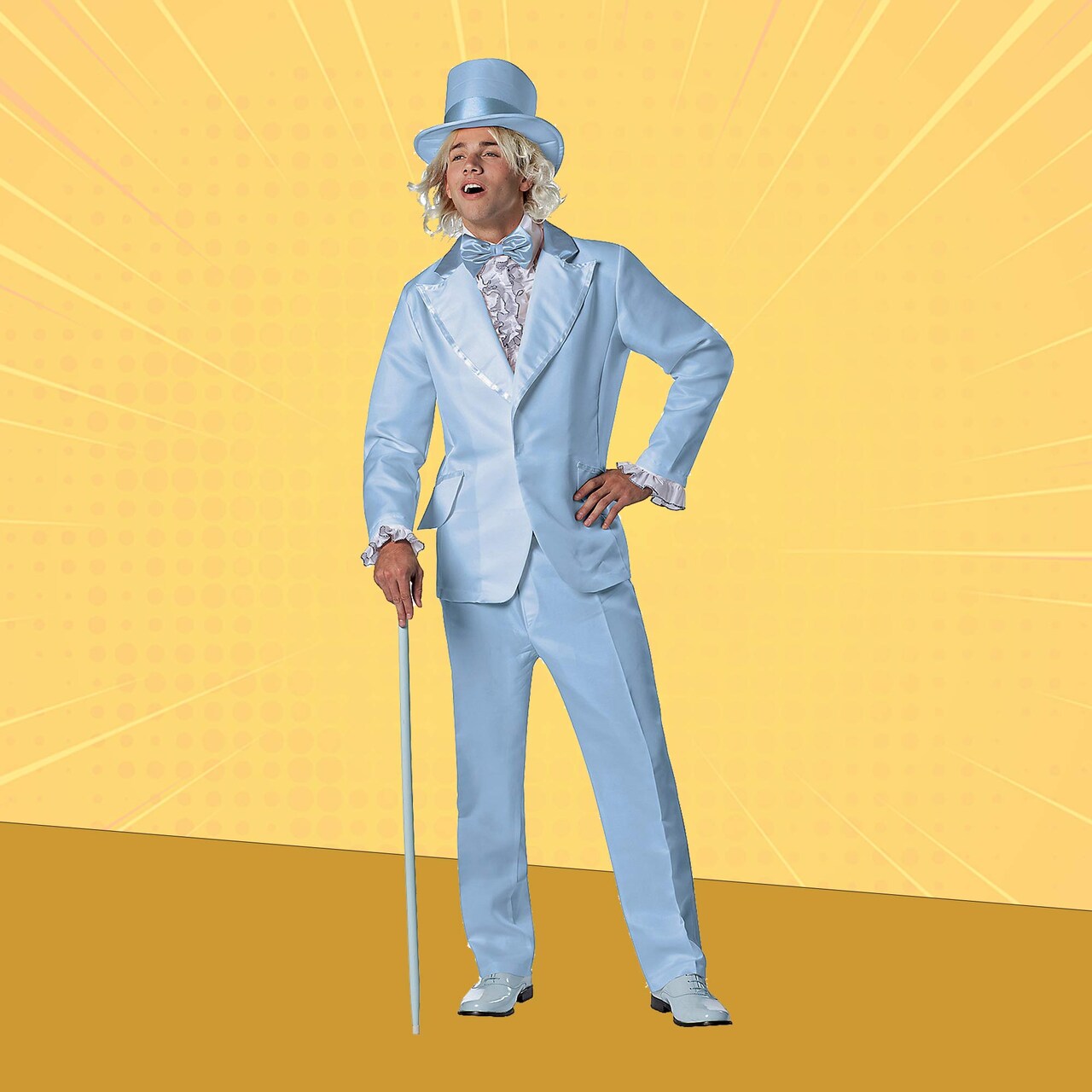 Goofball Blue Adult Costume Tuxedo Set for Halloween and Parties